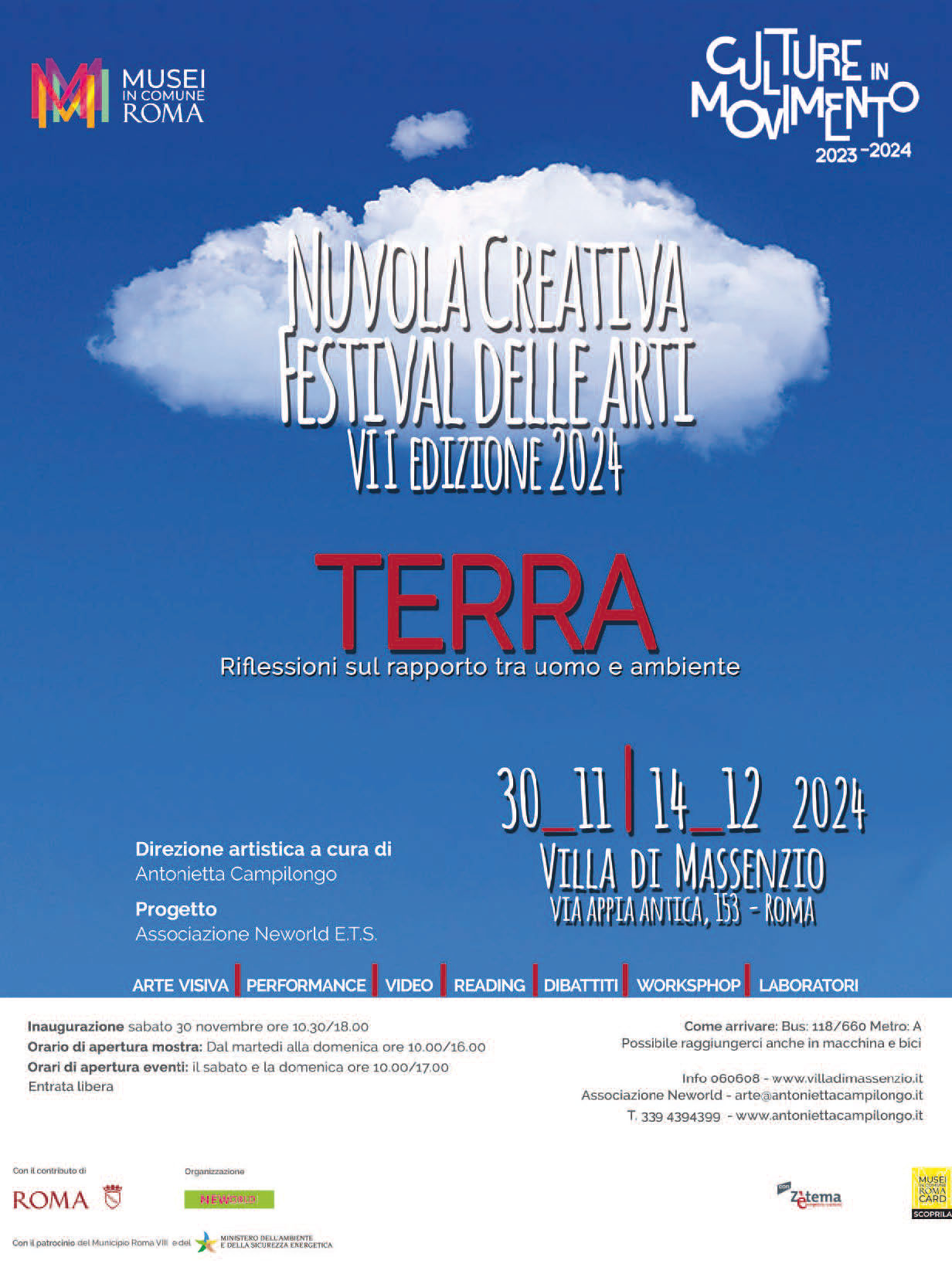 Nuvola Creativa Festival delle Arti 2024